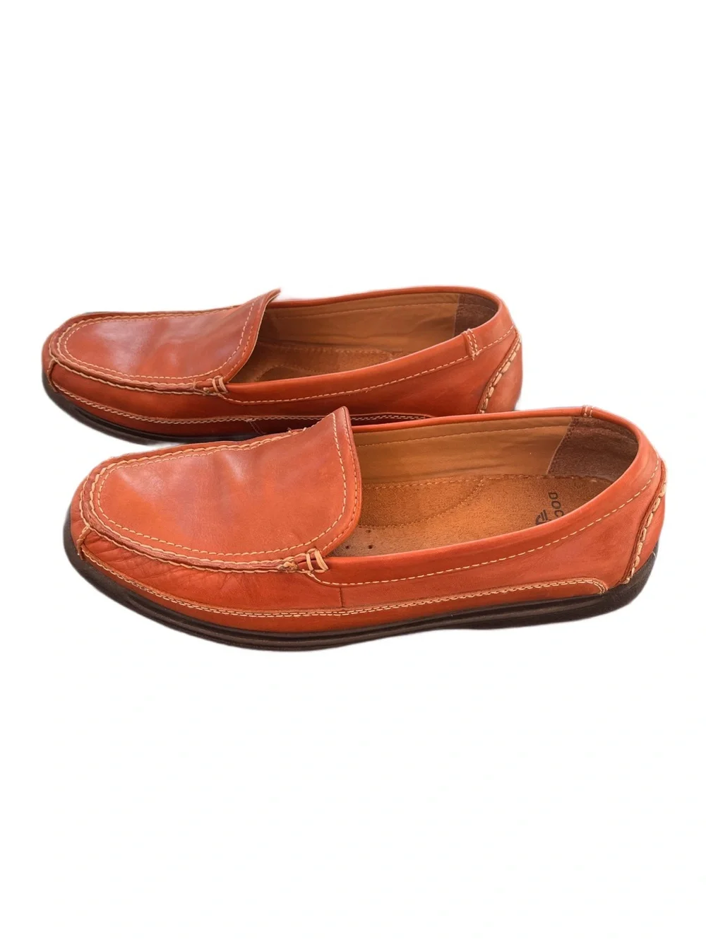 Dockers Men’s Leather Loafers – Size 12M – Cognac Brown – Excellent Condition